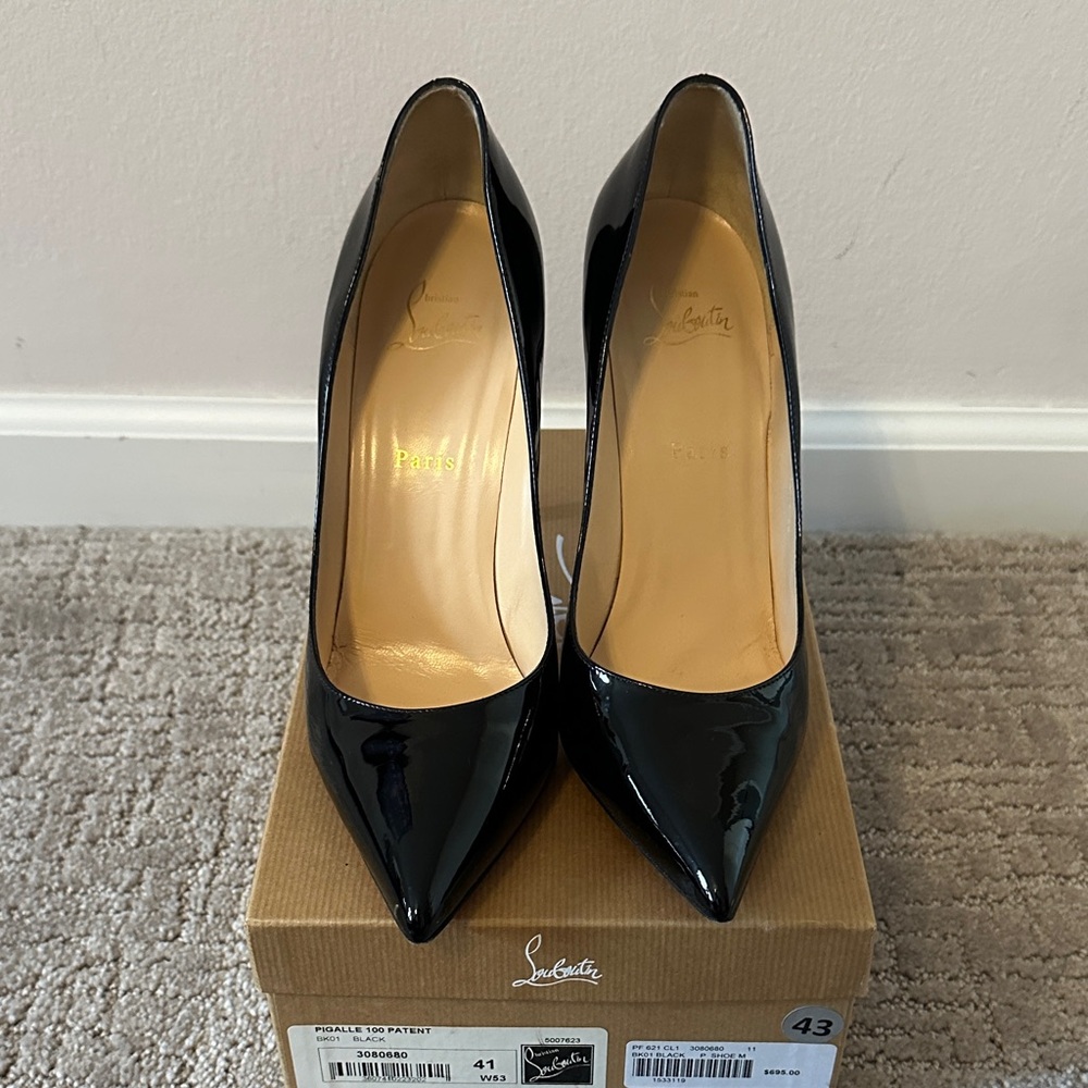 Christian Louboutin Black Patent Leather Heels